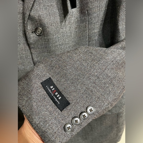 NWT axcess a claiborne company blazer men gray size 44L - Picture 9 of 11